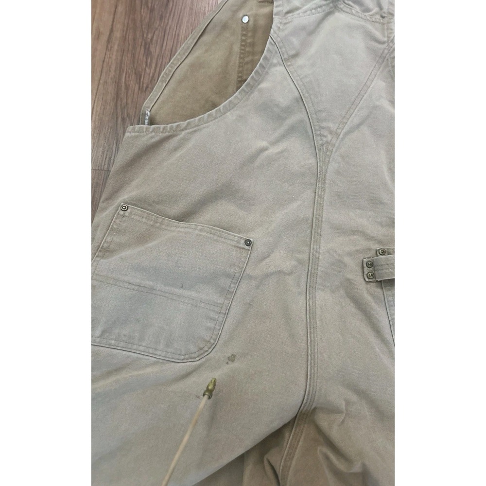 Vintage Carhartt Bib Overalls Double Knee Mens 42x32 (40x30) RO1 BRN Duck *See - Picture 11 of 16
